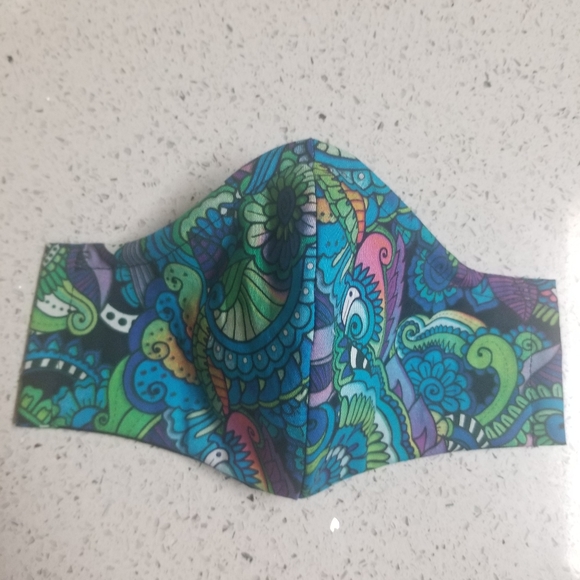 2 for 25 fabric mask with filter pocket/ nose wire - Picture 3 of 4